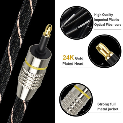 10m EMK OD6.0mm Square Port to Round Port Set-top Box Digital Audio Optical Fiber Connecting Cable - Audio Optical Cables by EMK | Online Shopping South Africa | PMC Jewellery | Buy Now Pay Later Mobicred