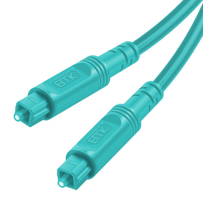 25m EMK OD4.0mm Square Port to Square Port Digital Audio Speaker Optical Fiber Connecting Cable(Sky Blue) - Audio Optical Cables by EMK | Online Shopping South Africa | PMC Jewellery | Buy Now Pay Later Mobicred