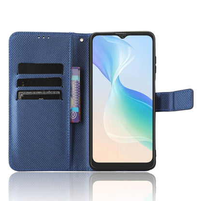 For Blackview Oscal C30 / C30 Pro Diamond Texture Leather Phone Case(Blue) - More Brand by PMC Jewellery | Online Shopping South Africa | PMC Jewellery