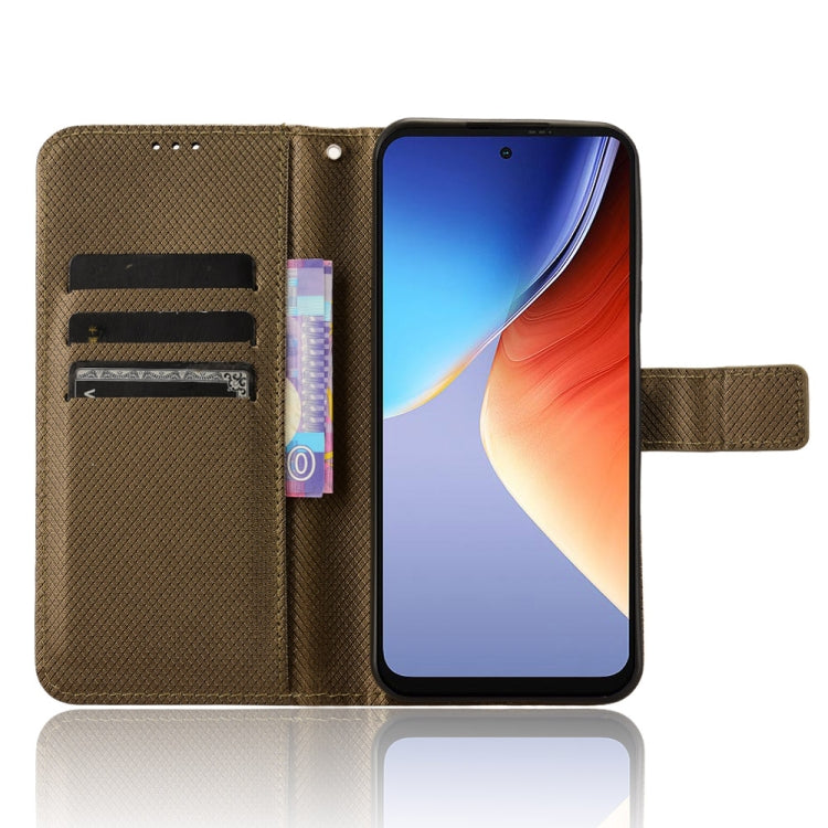 For Blackview A96 Diamond Texture Leather Phone Case(Brown) - More Brand by PMC TechLife | Online Shopping South Africa | PMC TechLife