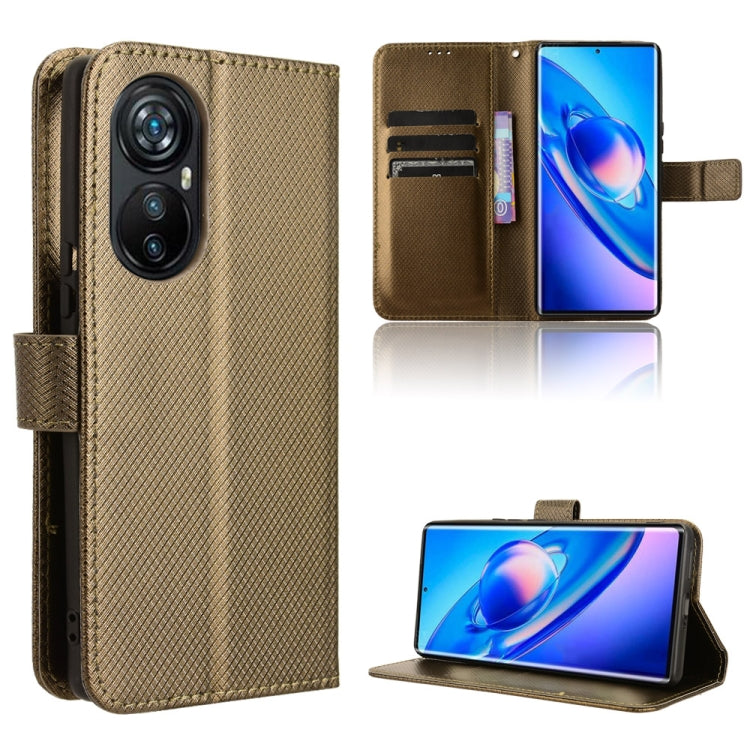 For Blackview A200 Pro Diamond Texture Leather Phone Case(Brown) - More Brand by PMC TechLife | Online Shopping South Africa | PMC TechLife
