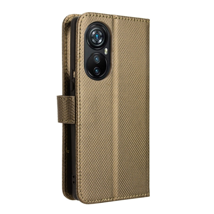 For Blackview A200 Pro Diamond Texture Leather Phone Case(Brown) - More Brand by PMC TechLife | Online Shopping South Africa | PMC TechLife