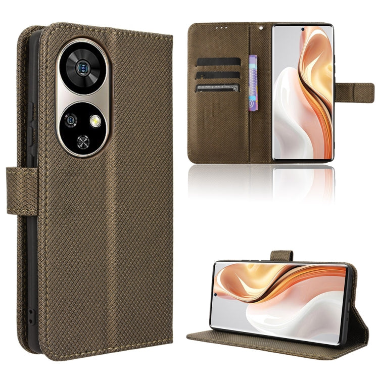 For Ulefone Note 17 Pro Diamond Texture Leather Phone Case(Brown) - free shipping - PMC Jewellery - Order now!