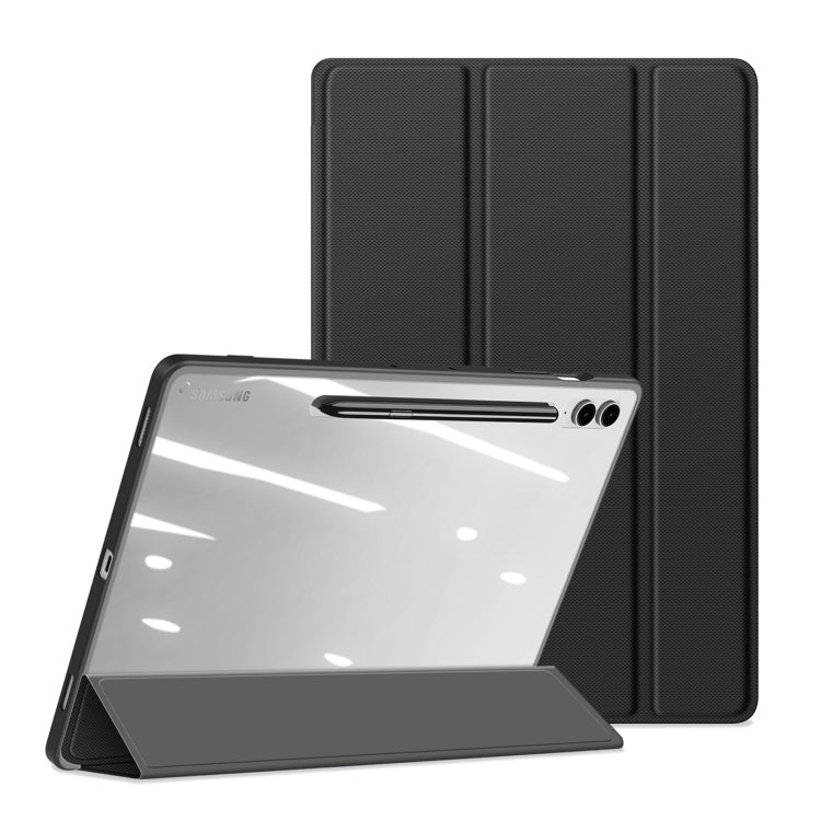 For Samsung Galaxy Tab S9 FE+ DUX DUCIS TOBY Series Antiskid Leather Tablet Case with Sleep / Wake-up Function(Black) - Galaxy Tab S9 FE+ by DUX DUCIS | Online Shopping South Africa | PMC Jewellery | Buy Now Pay Later Mobicred