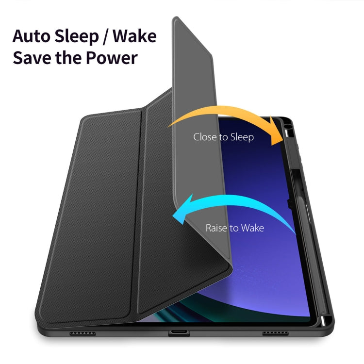 For Samsung Galaxy Tab S10+ DUX DUCIS TOBY Series Antiskid Leather Tablet Case with Sleep / Wake-up Function(Black) - free shipping - PMC Jewellery - Order now!