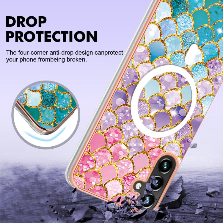 For Samsung Galaxy A54 5G Marble Pattern Dual-side IMD Magsafe TPU Phone Case(Colorful Scales) - Galaxy Phone Cases by PMC TechLife | Online Shopping South Africa | PMC TechLife