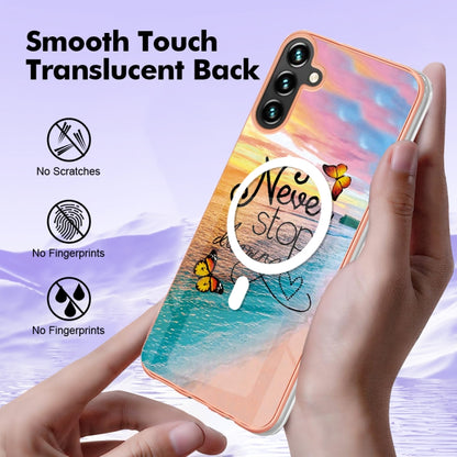 For Samsung Galaxy A54 5G Marble Pattern Dual-side IMD Magsafe TPU Phone Case(Dream Butterfly) - Galaxy Phone Cases by PMC Jewellery | Online Shopping South Africa | PMC Jewellery