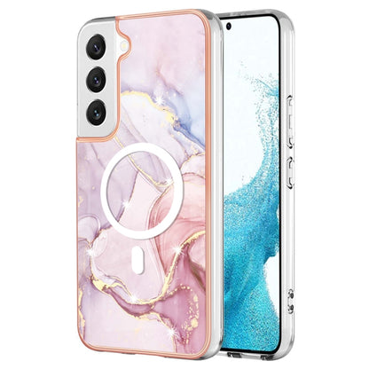 For Samsung Galaxy S22+ 5G Marble Pattern Dual-side IMD Magsafe TPU Phone Case(Rose Gold 005) - Galaxy S22+ 5G Cases by PMC Jewellery | Online Shopping South Africa | PMC Jewellery