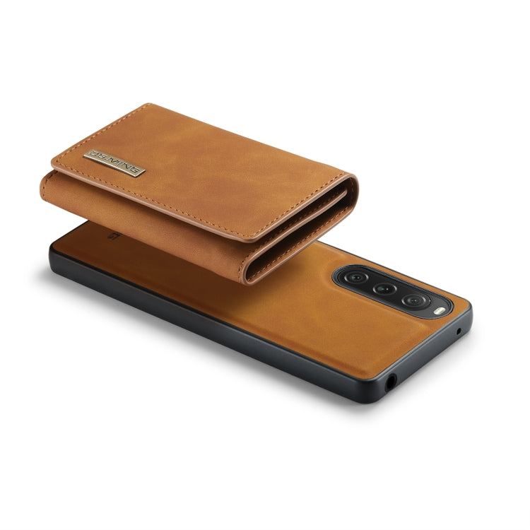 For Sony Xperia 10 V DG.MING M1 Series 3-Fold Multi Card Wallet + Magnetic Phone Case(Brown) - free shipping - PMC TechLife - Order now!