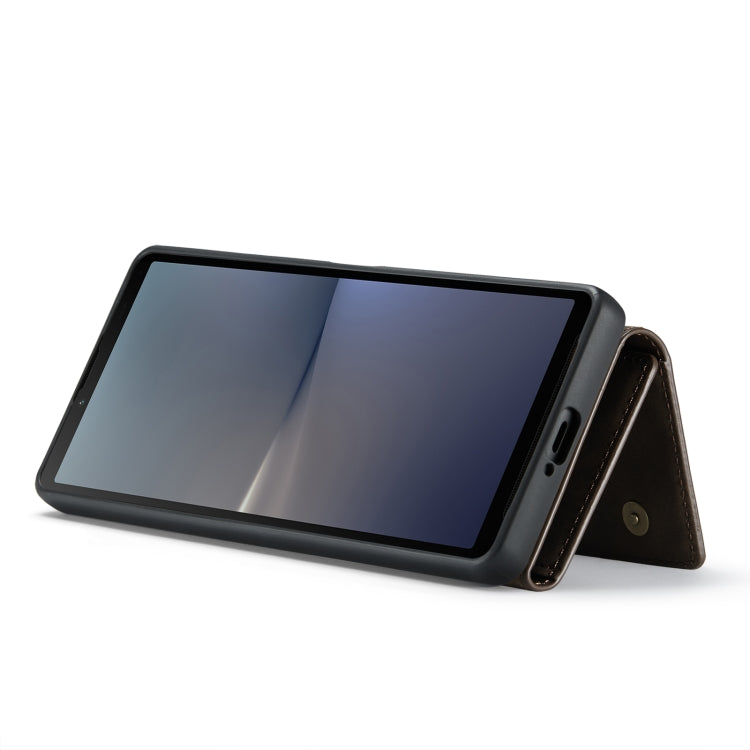 For Sony Xperia 10 V DG.MING M1 Series 3-Fold Multi Card Wallet + Magnetic Phone Case(Coffee) - Sony Cases by DG.MING | Online Shopping South Africa | PMC TechLife | Buy Now Pay Later Mobicred
