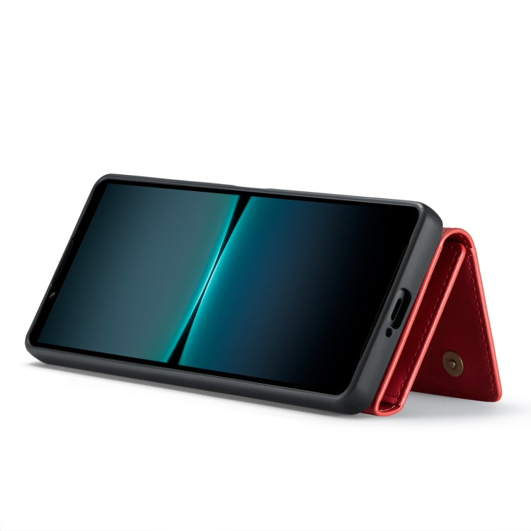 For Sony Xperia 1 VI DG.MING M1 Series 3-Fold Multi Card Wallet + Magnetic Phone Case(Red) - Sony Cases by DG.MING | Online Shopping South Africa | PMC TechLife | Buy Now Pay Later Mobicred