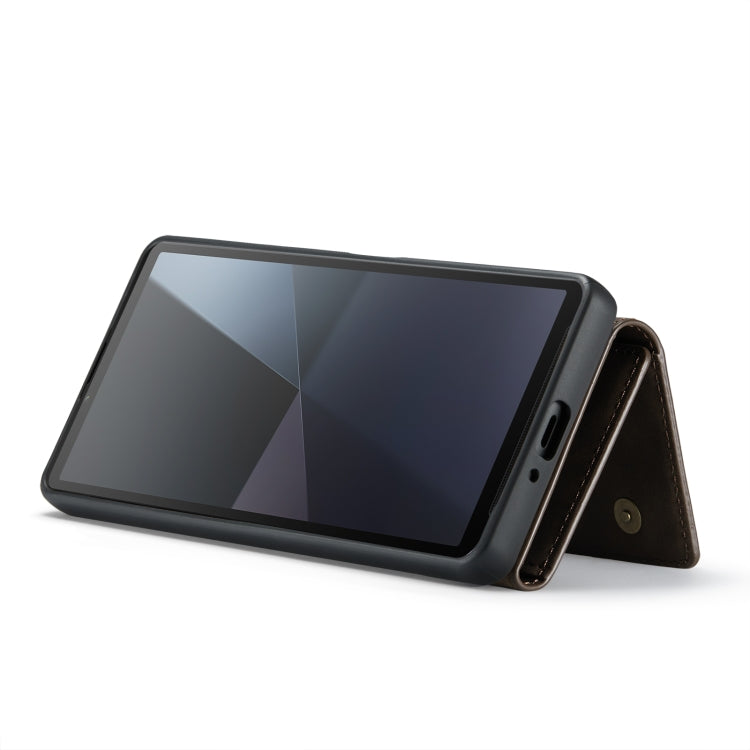 For Sony Xperia 10 VI DG.MING M1 Series 3-Fold Multi Card Wallet + Magnetic Phone Case(Coffee) - Sony Cases by DG.MING | Online Shopping South Africa | PMC TechLife | Buy Now Pay Later Mobicred
