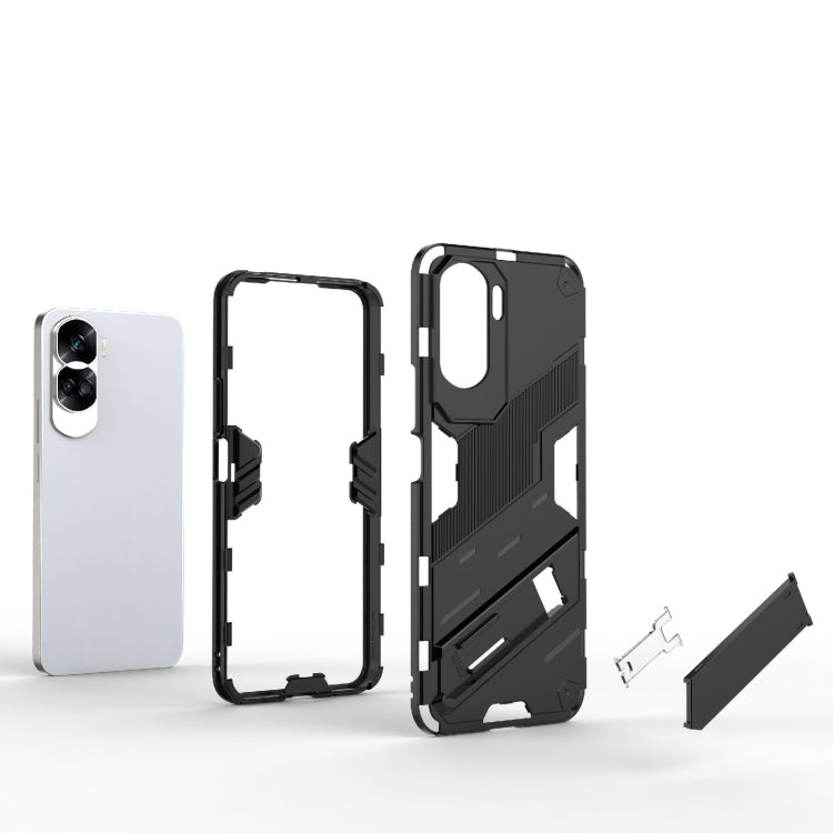 For Honor 90 Lite 5G Global Punk Armor 2 in 1 PC + TPU Phone Case with Holder(Light Red) - free shipping - PMC TechLife - Order now!