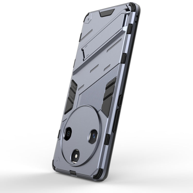 For Honor X50 5G Global / X9B Punk Armor 2 in 1 PC + TPU Phone Case with Holder(Grey) - Honor Cases by PMC TechLife | Online Shopping South Africa | PMC TechLife | Buy Now Pay Later Mobicred