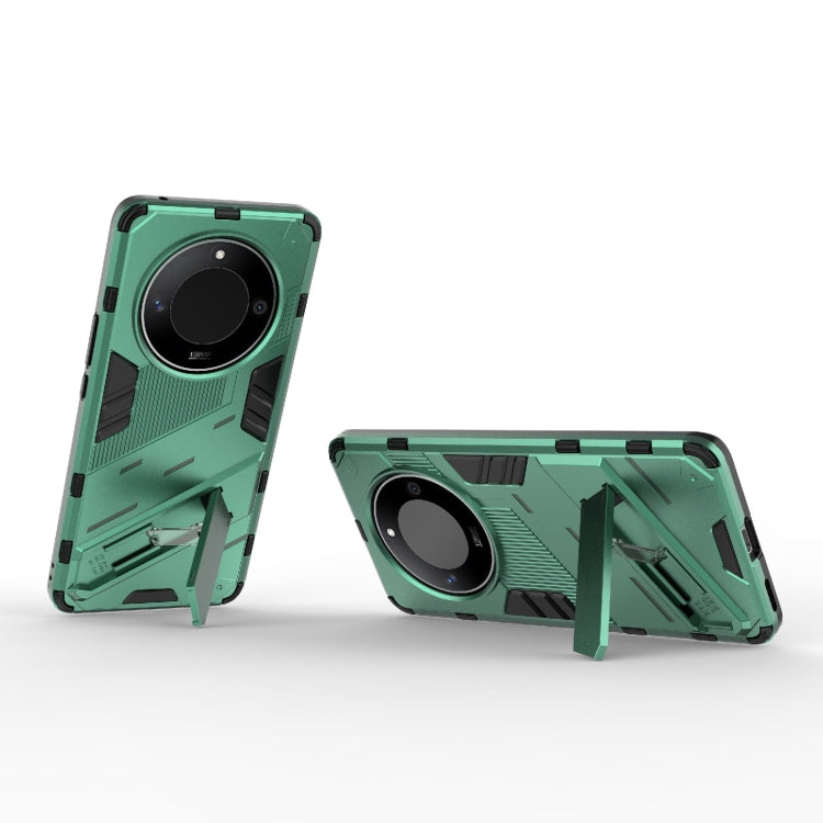 For Honor X50 5G Global / X9B Punk Armor 2 in 1 PC + TPU Phone Case with Holder(Green) - Honor Cases by PMC TechLife | Online Shopping South Africa | PMC TechLife | Buy Now Pay Later Mobicred