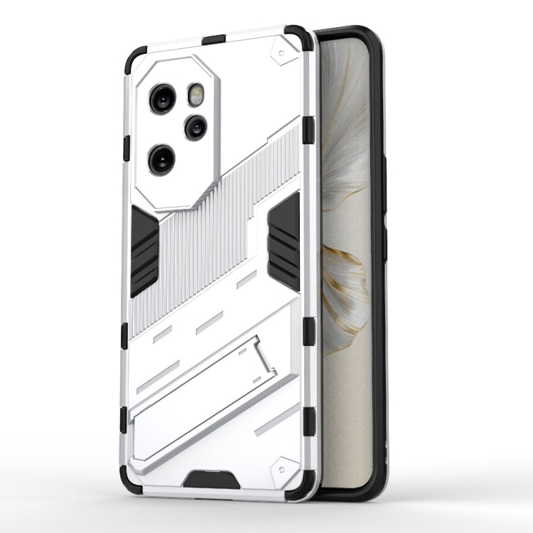For Honor 100 Pro 5G Punk Armor 2 in 1 PC + TPU Phone Case with Holder(White) - Honor Cases by PMC TechLife | Online Shopping South Africa | PMC TechLife | Buy Now Pay Later Mobicred