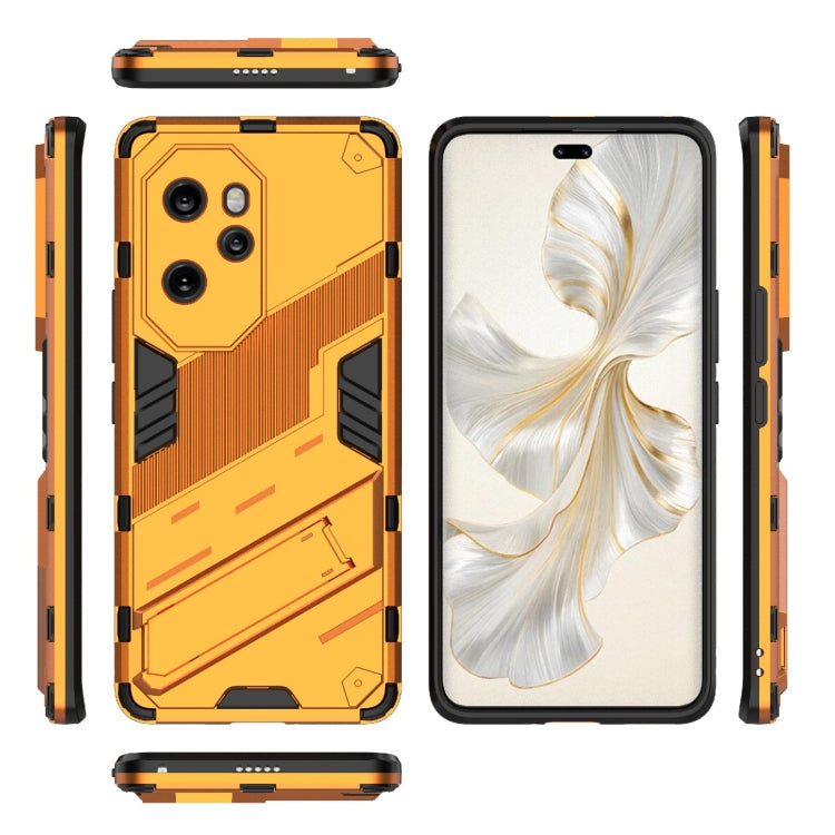 For Honor 100 Pro 5G Punk Armor 2 in 1 PC + TPU Phone Case with Holder(Orange) - Honor Cases by PMC TechLife | Online Shopping South Africa | PMC TechLife | Buy Now Pay Later Mobicred