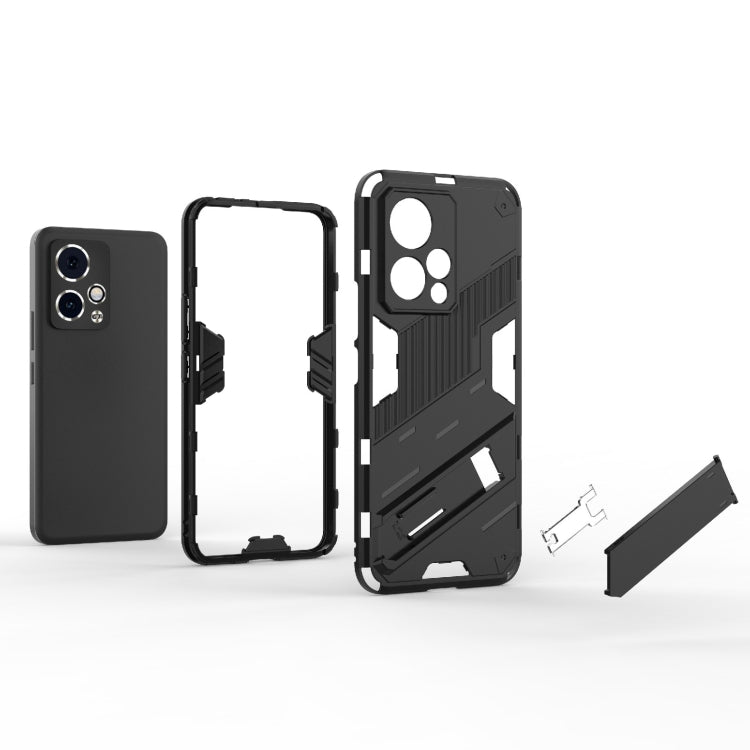 For Honor 90 GT 5G Punk Armor 2 in 1 PC + TPU Phone Case with Holder(Black) - Honor Cases by PMC TechLife | Online Shopping South Africa | PMC TechLife | Buy Now Pay Later Mobicred