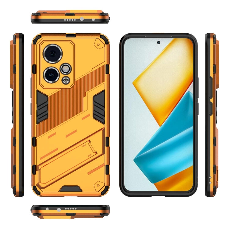 For Honor 90 GT 5G Punk Armor 2 in 1 PC + TPU Phone Case with Holder(Orange) - Honor Cases by PMC Jewellery | Online Shopping South Africa | PMC Jewellery | Buy Now Pay Later Mobicred