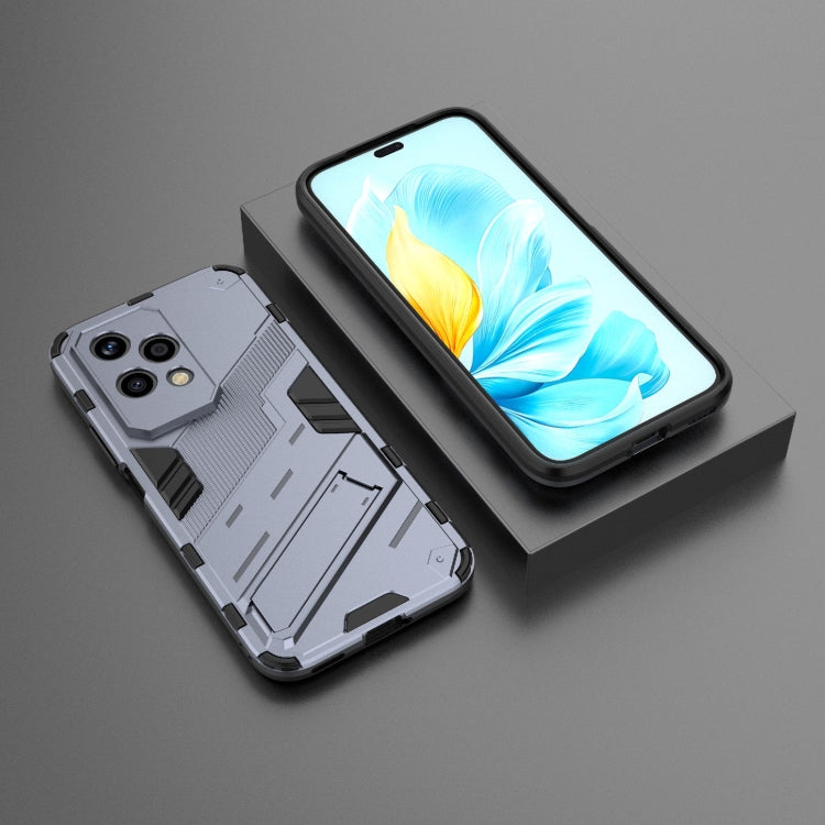 For Honor 200 Lite Global Punk Armor 2 in 1 PC + TPU Phone Case with Holder(Grey) - Honor Cases by PMC TechLife | Online Shopping South Africa | PMC TechLife | Buy Now Pay Later Mobicred