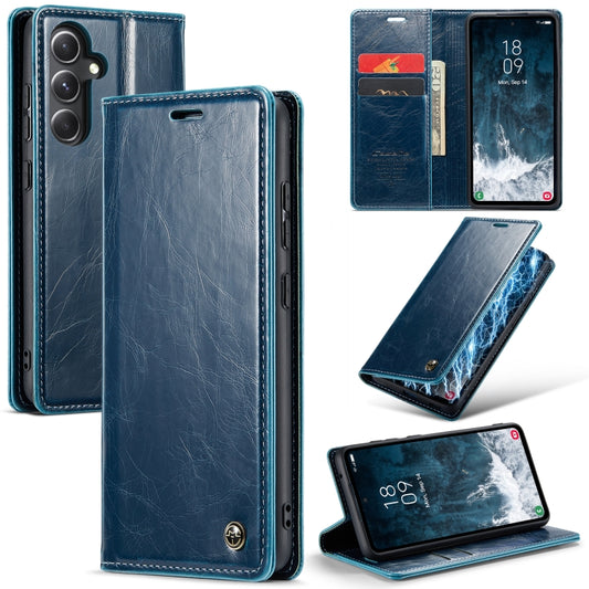 For Samsung Galaxy S23 FE CaseMe-003 PU + PC Business Style Crazy Horse Texture Leather Phone Case(Blue Green) - Galaxy S23 FE 5G Cases by CaseMe | Online Shopping South Africa | PMC Jewellery | Buy Now Pay Later Mobicred