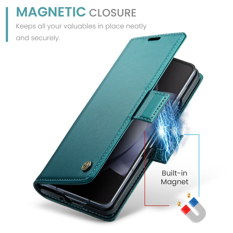 For Samsung Galaxy Z Fold5 CaseMe 023 Butterfly Buckle Litchi Texture RFID Anti-theft Leather Phone Case(Pearly Blue) - Galaxy Z Fold5 Cases by CaseMe | Online Shopping South Africa | PMC Jewellery | Buy Now Pay Later Mobicred