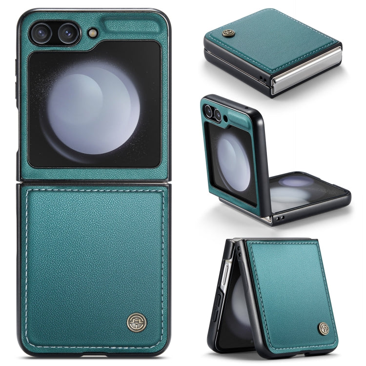 For Samsung Galaxy Z Flip5 CaseMe 023 Butterfly Buckle Litchi Texture RFID Anti-theft Leather Phone Case(Pearly Blue) - Galaxy Z Flip5 Cases by CaseMe | Online Shopping South Africa | PMC Jewellery | Buy Now Pay Later Mobicred