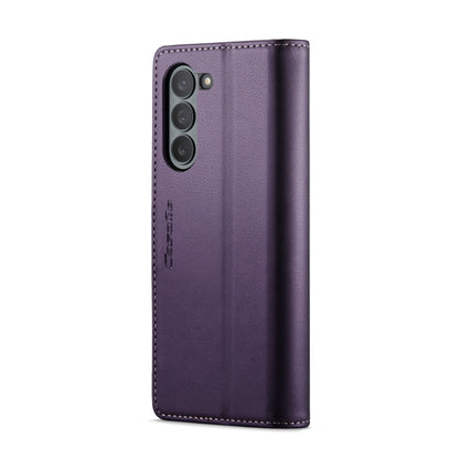 For Samsung Galaxy Z Fold6 5G CaseMe 023 Butterfly Buckle Litchi Texture RFID Anti-theft Leather Phone Case(Pearly Purple) - Galaxy Z Fold6 5G Cases by CaseMe | Online Shopping South Africa | PMC Jewellery | Buy Now Pay Later Mobicred