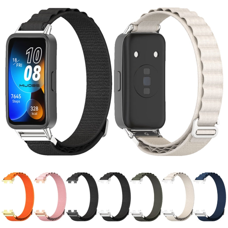 For Huawei Band 8 / 9 / 10 Mijobs Nylon Breathable Watch Band(Black) - Watch Bands by MIJOBS | Online Shopping South Africa | PMC TechLife | Buy Now Pay Later Mobicred