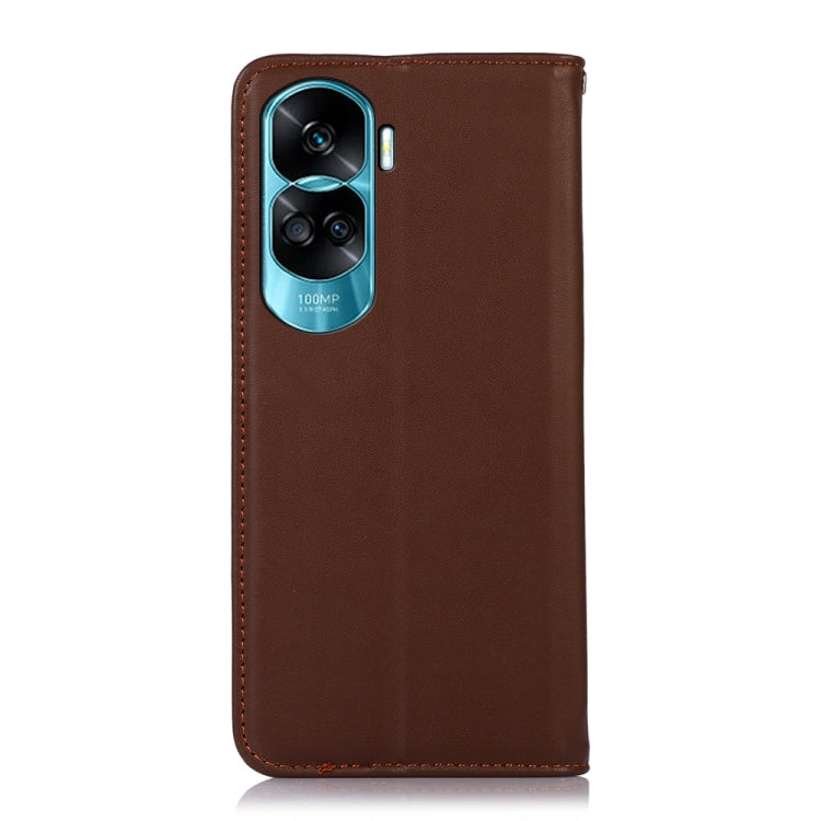 For Honor 90 Lite 5G / X50i KHAZNEH Nappa Top Layer Cowhide Leather Phone Case(Brown) - Honor Cases by PMC TechLife | Online Shopping South Africa | PMC TechLife | Buy Now Pay Later Mobicred