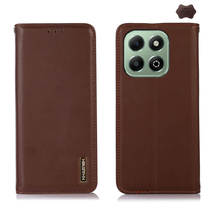 For Honor X6b KHAZNEH Nappa Top Layer Cowhide Leather Phone Case(Brown) - Honor Cases by PMC TechLife | Online Shopping South Africa | PMC TechLife | Buy Now Pay Later Mobicred