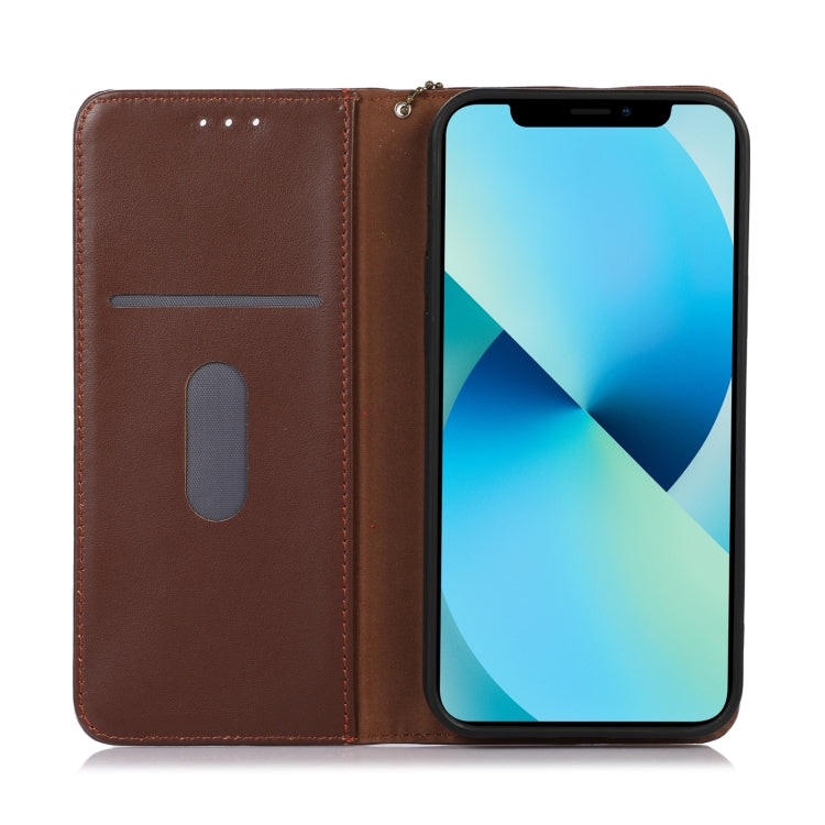 For Honor X6b KHAZNEH Nappa Top Layer Cowhide Leather Phone Case(Brown) - Honor Cases by PMC TechLife | Online Shopping South Africa | PMC TechLife | Buy Now Pay Later Mobicred
