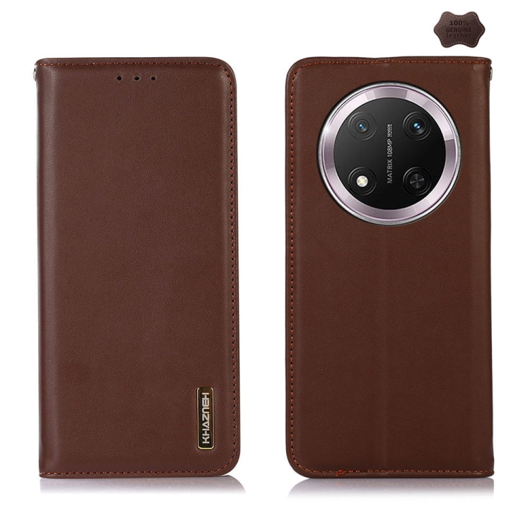For Honor X9c 5G Global KHAZNEH Nappa Top Layer Cowhide Leather Phone Case(Brown) - Honor Cases by PMC TechLife | Online Shopping South Africa | PMC TechLife | Buy Now Pay Later Mobicred