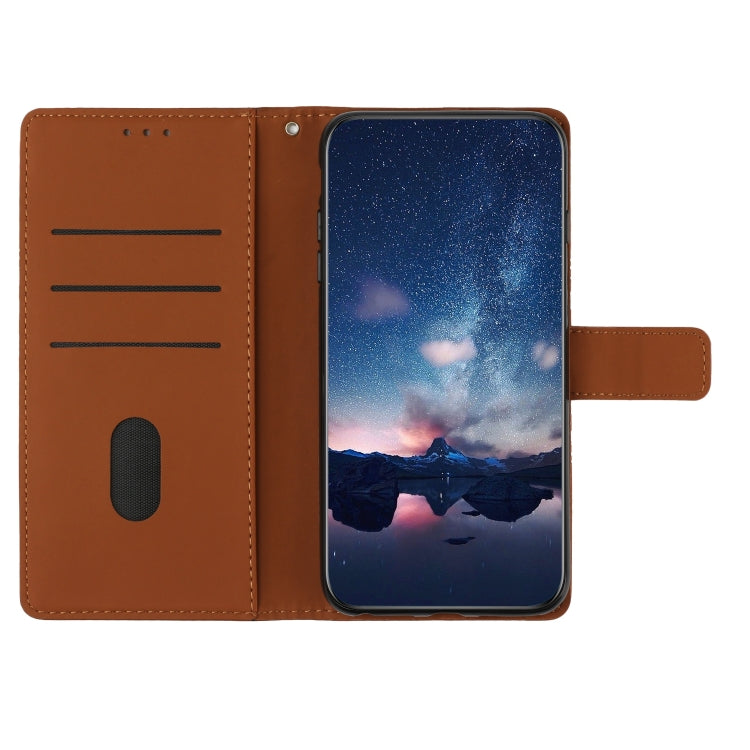 For iPhone 16 Pro Max Diamond Embossed Skin Feel Leather Phone Case(Brown) - free shipping - PMC TechLife - Order now!