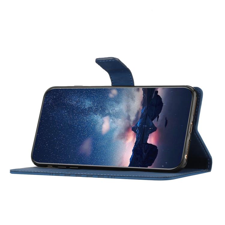 For iPhone 16e Diamond Embossed Skin Feel Leather Phone Case(Dark Blue) - iPhone 16e Cases by PMC TechLife | Online Shopping South Africa | PMC TechLife | Buy Now Pay Later Mobicred