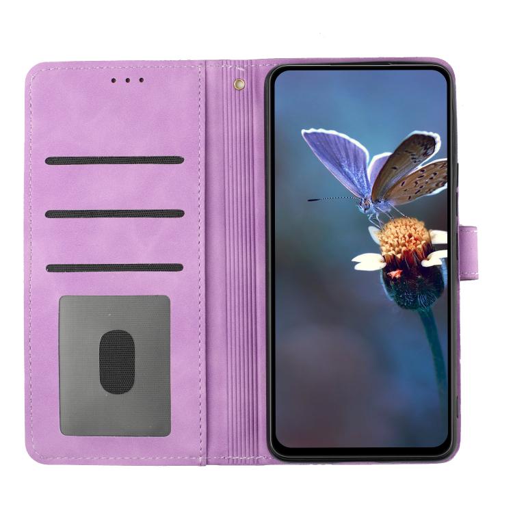 For iPhone 16e Flower Embossing Pattern Leather Phone Case(Purple) - iPhone 16e Cases by PMC TechLife | Online Shopping South Africa | PMC TechLife | Buy Now Pay Later Mobicred