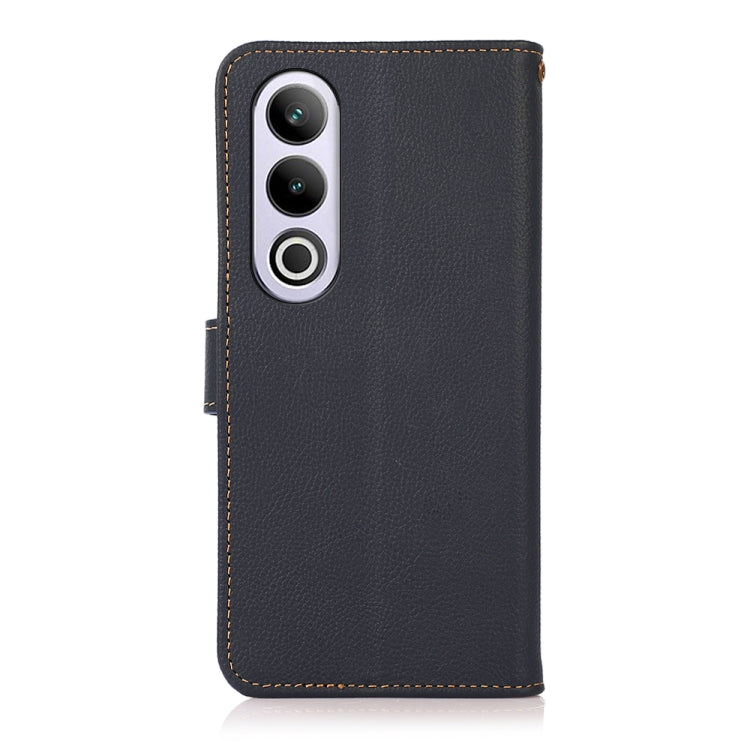 For OnePlus Ace 3V KHAZNEH Custer Genuine Leather RFID Phone Case(Blue) - OnePlus Cases by PMC TechLife | Online Shopping South Africa | PMC TechLife | Buy Now Pay Later Mobicred