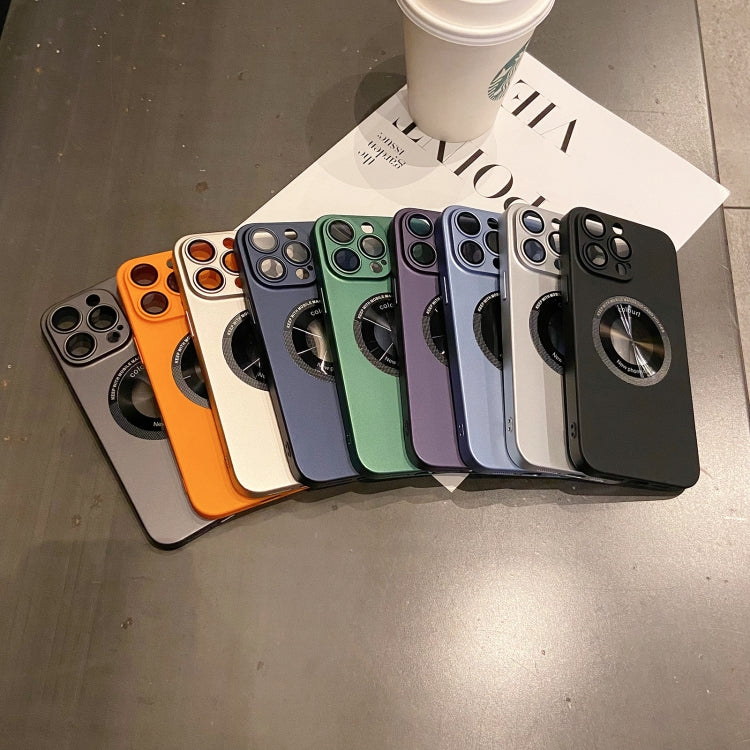 For iPhone 14 Pro Max Electroplating Oil Injection Magsafe Magnetic PC Phone Case(Orange) - iPhone 14 Pro Max Cases by PMC TechLife | Online Shopping South Africa | PMC TechLife | Buy Now Pay Later Mobicred