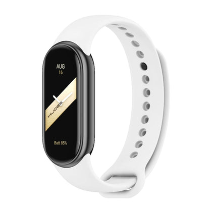 For Xiaomi Mi Band 8 Mijobs Solid Color Silicone Watch Band(White) - Watch Bands by MIJOBS | Online Shopping South Africa | PMC Jewellery