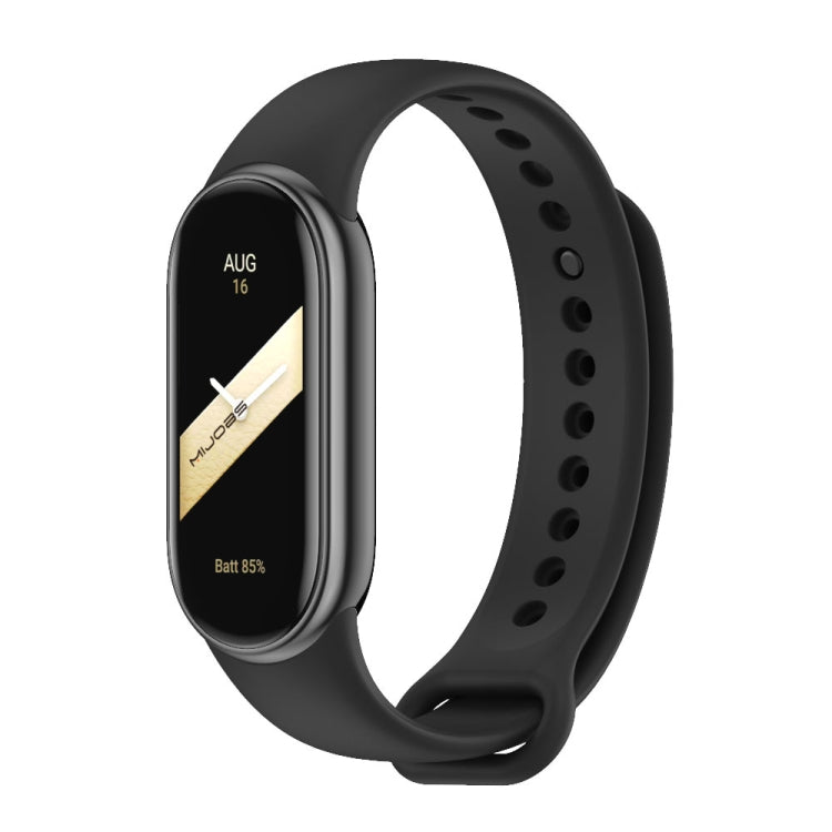 For Xiaomi Mi Band 8 / 9 Mijobs Solid Color Silicone Watch Band(Black) - Watch Bands by MIJOBS | Online Shopping South Africa | PMC TechLife | Buy Now Pay Later Mobicred