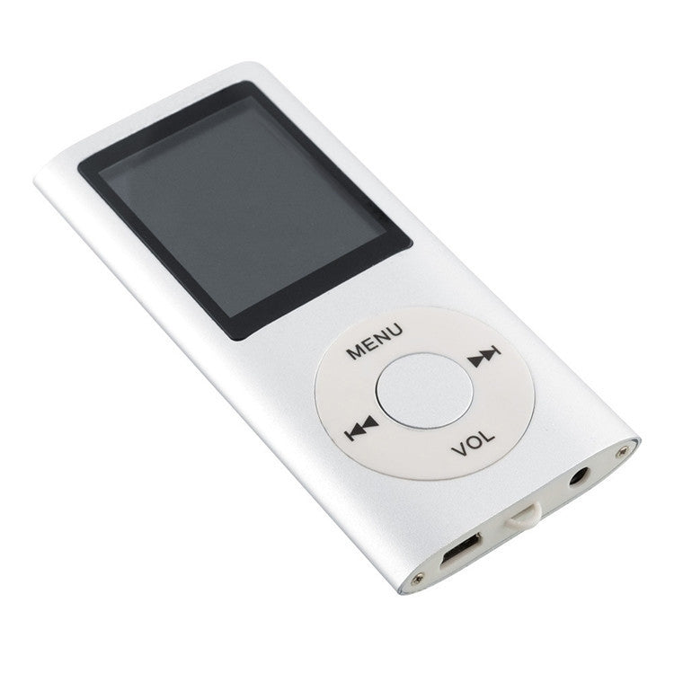 1.8 inch TFT Screen Metal MP4 Player With 16G TF Card+Earphone+Cable(Silver) - MP4 Player by PMC Jewellery | Online Shopping South Africa | PMC Jewellery | Buy Now Pay Later Mobicred