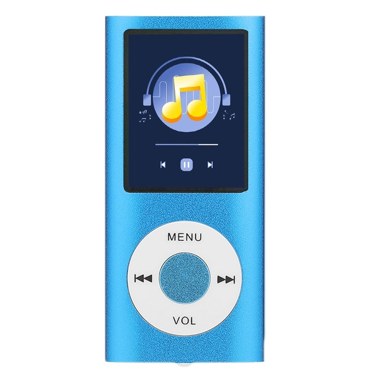 1.8 inch TFT Screen Metal MP4 Player With Earphone+Cable(Blue) - MP4 Player by PMC Jewellery | Online Shopping South Africa | PMC Jewellery | Buy Now Pay Later Mobicred