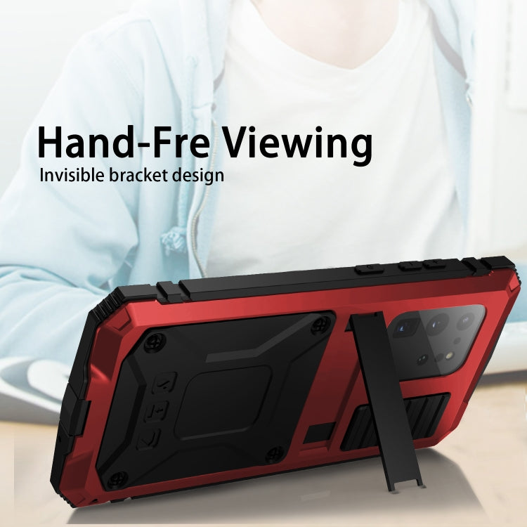 For Samsung Galaxy S20 Plus R-JUST Waterproof Shockproof Dustproof Metal + Silicone Protective Case(Red) - free shipping - PMC TechLife - Order now!