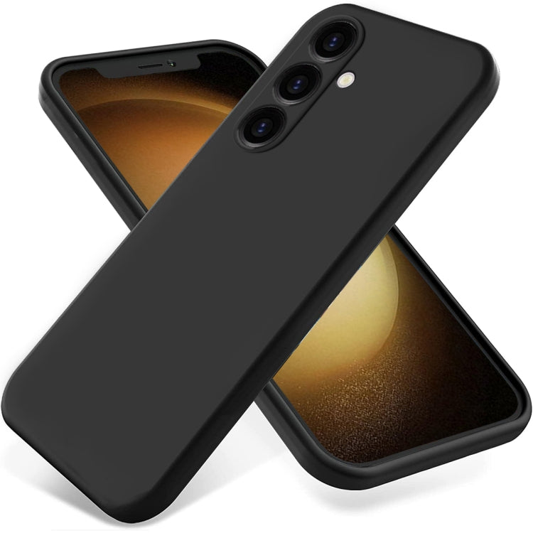 For Samsung Galaxy A25 5G Pure Color Liquid Silicone Shockproof Phone Case(Black) - Galaxy Phone Cases by PMC TechLife | Online Shopping South Africa | PMC TechLife