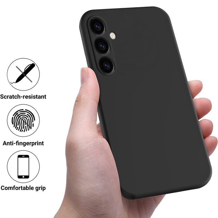 For Samsung Galaxy A25 5G Pure Color Liquid Silicone Shockproof Phone Case(Black) - Galaxy Phone Cases by PMC TechLife | Online Shopping South Africa | PMC TechLife