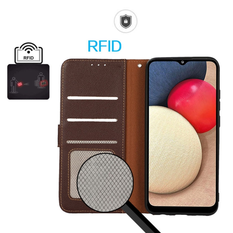 For OPPO Find X7 KHAZNEH Litchi Texture Leather RFID Phone Case(Brown) - Find X7 Cases by PMC TechLife | Online Shopping South Africa | PMC TechLife | Buy Now Pay Later Mobicred