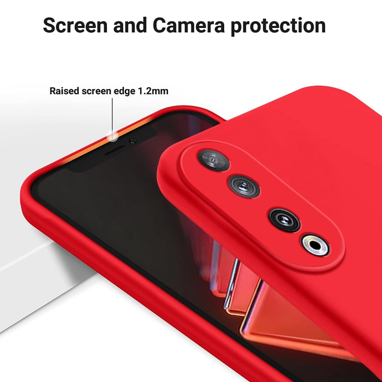 For Honor 90 Pure Color Liquid Silicone Shockproof Phone Case(Red) - Honor Cases by PMC Jewellery | Online Shopping South Africa | PMC Jewellery | Buy Now Pay Later Mobicred