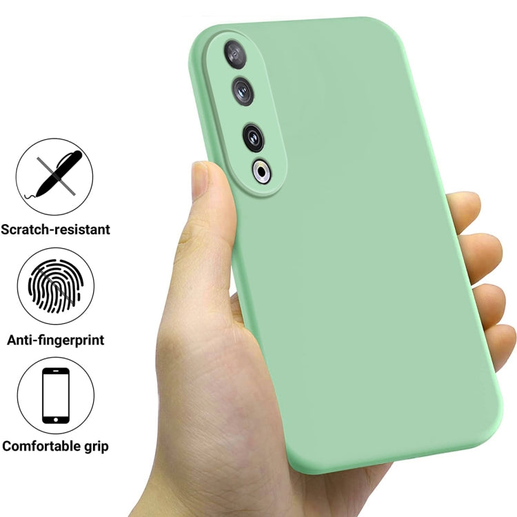 For Honor 90 Pure Color Liquid Silicone Shockproof Phone Case(Green) - Honor Cases by PMC Jewellery | Online Shopping South Africa | PMC Jewellery | Buy Now Pay Later Mobicred