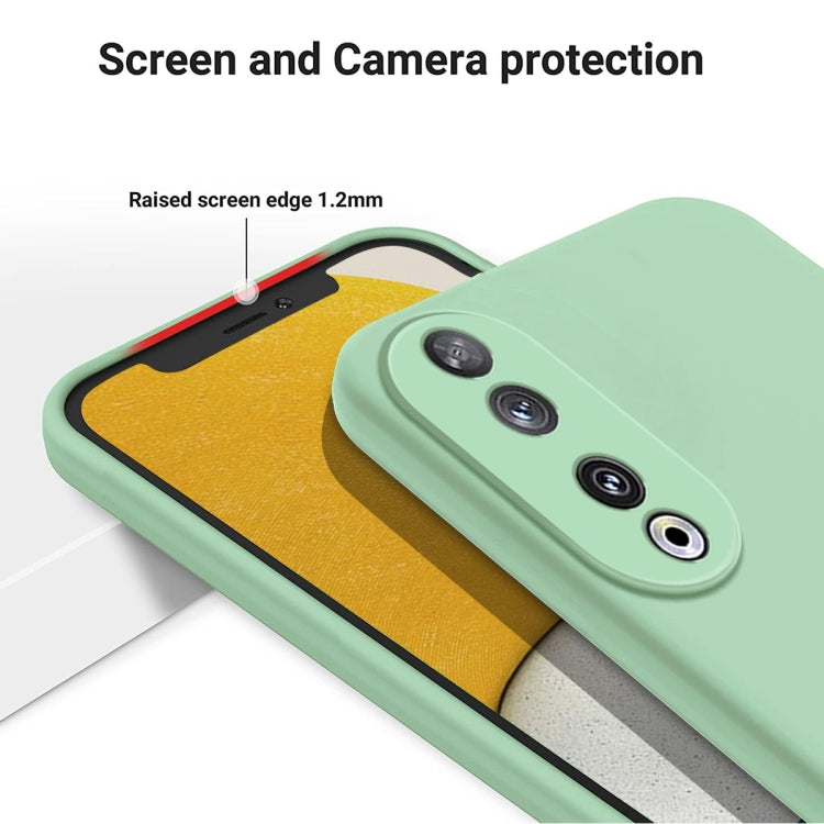 For Honor 90 Pure Color Liquid Silicone Shockproof Phone Case(Green) - Honor Cases by PMC Jewellery | Online Shopping South Africa | PMC Jewellery | Buy Now Pay Later Mobicred