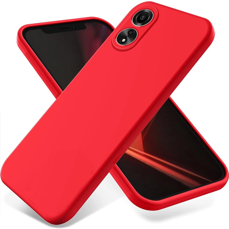 For Honor X5 Plus Pure Color Liquid Silicone Shockproof Phone Case(Red) - Honor Cases by PMC Jewellery | Online Shopping South Africa | PMC Jewellery | Buy Now Pay Later Mobicred